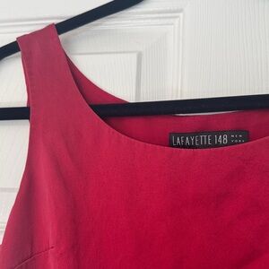 Lafayette 148 New York Vibrant Red Silk Top